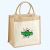 Cotton Pocket Jute Midi Tote Thumbnail