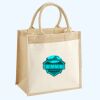 Cotton Pocket Jute Midi Tote Thumbnail