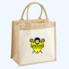 Cotton Pocket Jute Midi Tote Thumbnail