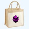Cotton Pocket Jute Midi Tote Thumbnail