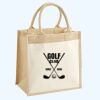 Cotton Pocket Jute Midi Tote Thumbnail