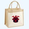 Cotton Pocket Jute Midi Tote Thumbnail