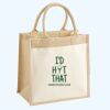 Cotton Pocket Jute Midi Tote Thumbnail