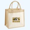 Cotton Pocket Jute Midi Tote Thumbnail