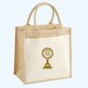 Cotton Pocket Jute Midi Tote Thumbnail