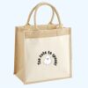 Cotton Pocket Jute Midi Tote Thumbnail