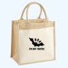 Cotton Pocket Jute Midi Tote Thumbnail