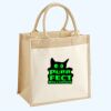 Cotton Pocket Jute Midi Tote Thumbnail