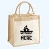 Cotton Pocket Jute Midi Tote Thumbnail