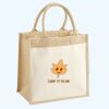 Cotton Pocket Jute Midi Tote Thumbnail