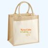 Cotton Pocket Jute Midi Tote Thumbnail