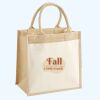 Cotton Pocket Jute Midi Tote Thumbnail