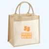 Cotton Pocket Jute Midi Tote Thumbnail