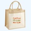 Cotton Pocket Jute Midi Tote Thumbnail
