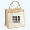 Cotton Pocket Jute Midi Tote Thumbnail