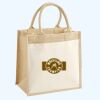 Cotton Pocket Jute Midi Tote Thumbnail