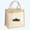 Cotton Pocket Jute Midi Tote Thumbnail