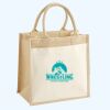 Cotton Pocket Jute Midi Tote Thumbnail