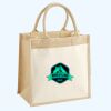Cotton Pocket Jute Midi Tote Thumbnail