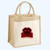 Cotton Pocket Jute Midi Tote Thumbnail