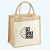 Cotton Pocket Jute Midi Tote Thumbnail