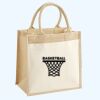 Cotton Pocket Jute Midi Tote Thumbnail