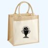 Cotton Pocket Jute Midi Tote Thumbnail