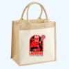 Cotton Pocket Jute Midi Tote Thumbnail