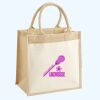 Cotton Pocket Jute Midi Tote Thumbnail