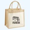 Cotton Pocket Jute Midi Tote Thumbnail