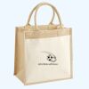 Cotton Pocket Jute Midi Tote Thumbnail