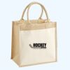 Cotton Pocket Jute Midi Tote Thumbnail