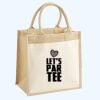 Cotton Pocket Jute Midi Tote Thumbnail