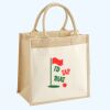 Cotton Pocket Jute Midi Tote Thumbnail