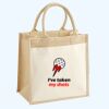 Cotton Pocket Jute Midi Tote Thumbnail