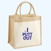 Cotton Pocket Jute Midi Tote Thumbnail