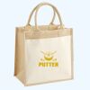 Cotton Pocket Jute Midi Tote Thumbnail