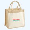 Cotton Pocket Jute Midi Tote Thumbnail