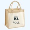 Cotton Pocket Jute Midi Tote Thumbnail