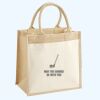 Cotton Pocket Jute Midi Tote Thumbnail