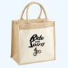 Cotton Pocket Jute Midi Tote Thumbnail