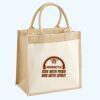 Cotton Pocket Jute Midi Tote Thumbnail