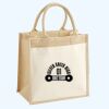 Cotton Pocket Jute Midi Tote Thumbnail