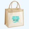 Cotton Pocket Jute Midi Tote Thumbnail