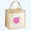 Cotton Pocket Jute Midi Tote Thumbnail
