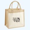 Cotton Pocket Jute Midi Tote Thumbnail