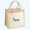 Cotton Pocket Jute Midi Tote Thumbnail