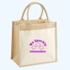 Cotton Pocket Jute Midi Tote Thumbnail