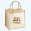 Cotton Pocket Jute Midi Tote Thumbnail