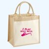 Cotton Pocket Jute Midi Tote Thumbnail